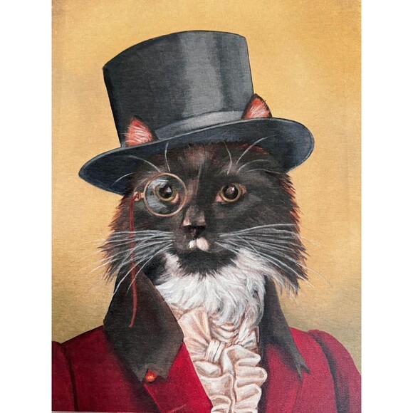 CAROL LEW Edwardian Victorian Cat Print by Art In Motion 14 x 11 (Bx 1) - Picture 3 of 9